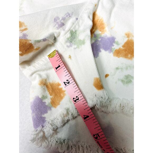 WILD FABLE 14W plus white cut off paint splash flat button front shorts NWT b133 - Picture 4 of 10